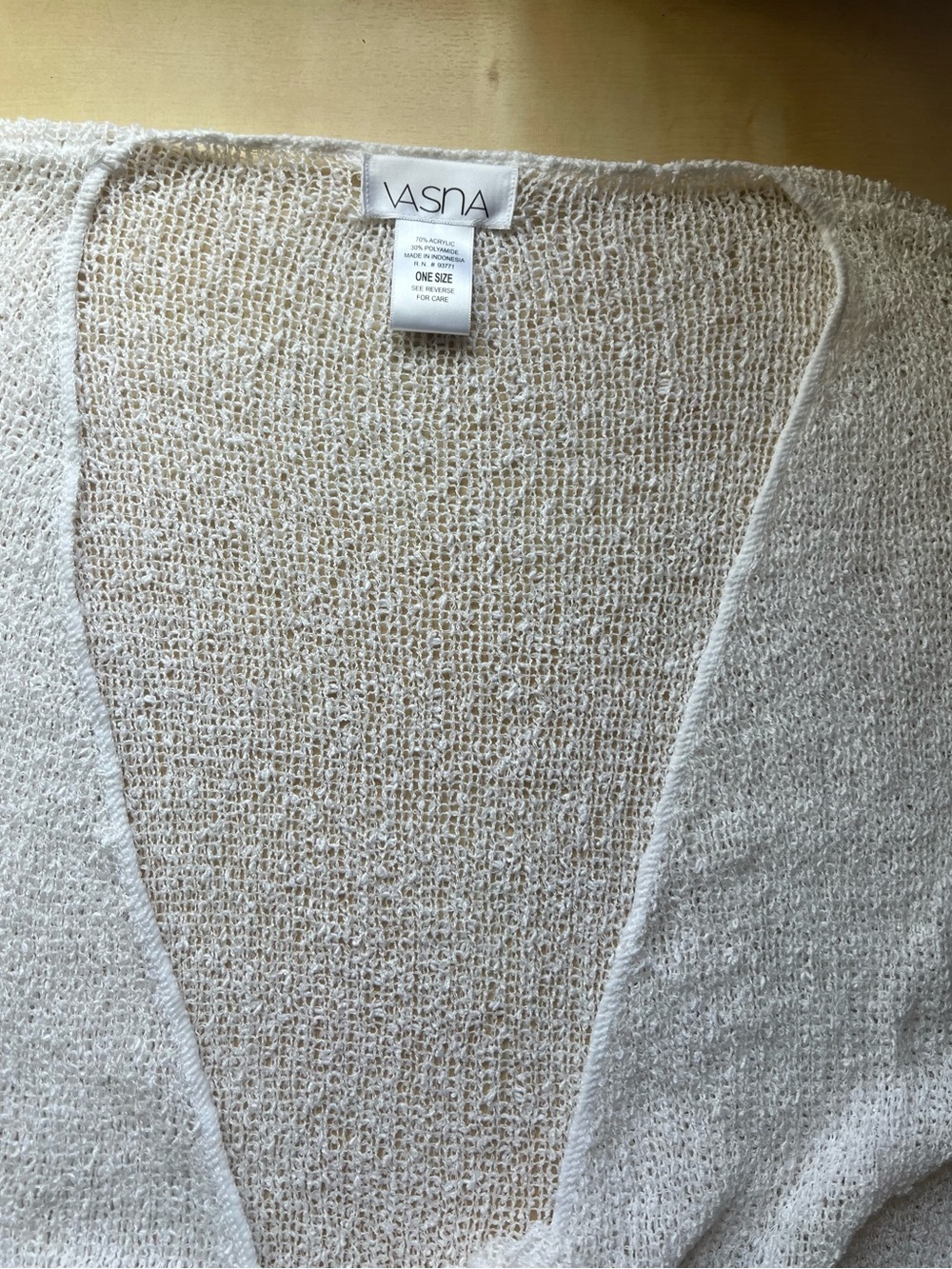 Romantic Ethereal Sheer Knit Tie-Front Cardigan-Boho Mesh Shrug Lettuce Edge - Picture 8 of 9